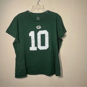 Nike Green Bay Packers Jordan Love #10 NFL T Shirt Womens XXL Green Football Tee